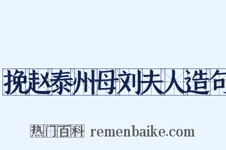 挽赵泰州母刘夫人造句是什么意思的图片